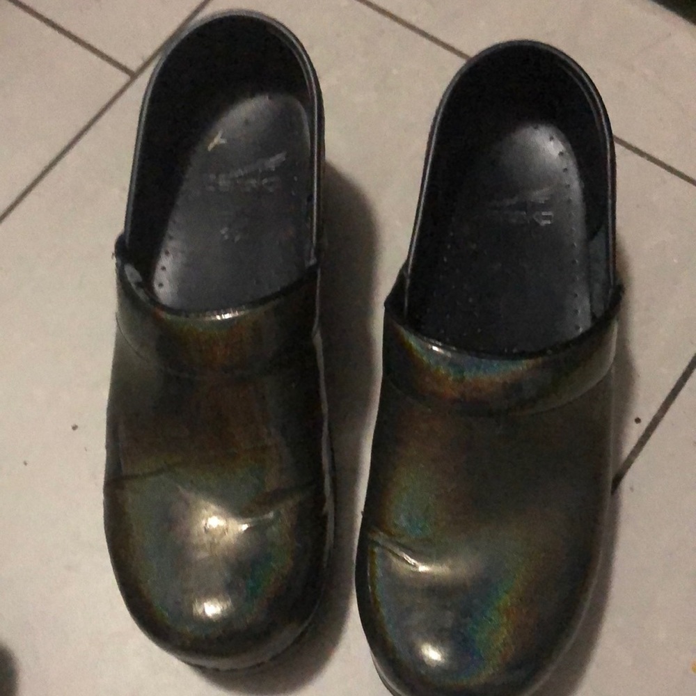 Dansko Holographic Clogs Size 37